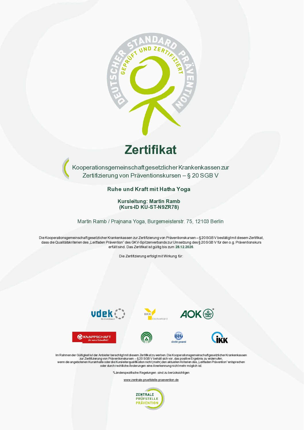 Zertifikat_Ruhe und Kraft mit Hatha Yoga bis 28.12.2026